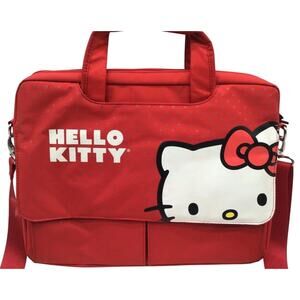 Y2K Laptop Bag Hello Kitty Adjustable strap pockets nostalgia Sanrio Polka Dots